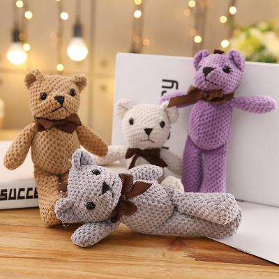 China OEM 18CM Eco-friendly Material Cute Teddy Bear Key Chain Soft Stuffed Teddy Bear For Baby Toys for sale