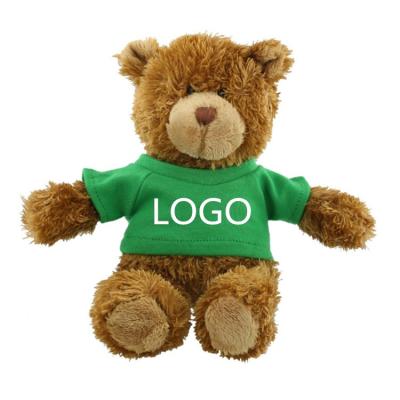 China Small LOGO Teddy Bear Plush Toy Sublimation Teddy Bear Eco-friendly Material Printing Custom T-shirt Super Soft for sale