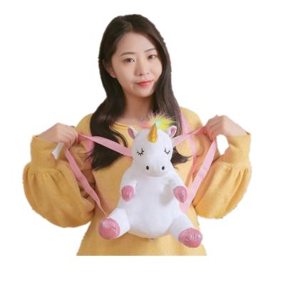 Китай Lovely Unicorn Backpack Bag Stuffed Soft Plush Toys Kids Bags New Design Custom Eco-friendly Material продается