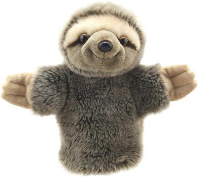 China OEM Custom Soft Stuffed Animal Sloth Shaped Plush Toy Hand Puppet Eco - Friendly Material zu verkaufen