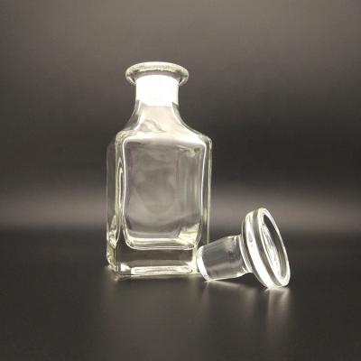 China Personal Care Square Classic Clear Glass Decanter Cheap Perfume Bottle 200ml 150ml For Display for sale