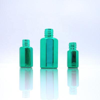 China Oud Oil Bottle Refillable Luxury UV Etching Perfume Bottles 3ml Essence Roll Green Fancy Glass Bottle for sale