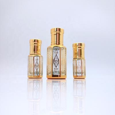 China New arrival refillable octagon glass ball empty shiny roll on crystal oud perfume bottle oud bottle for sale