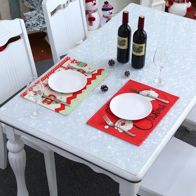 China Christamas Home Decor Jachon Christmas Table Mat Snowman Christmas Tree Place Mats For Holiday Xmas Table Decorations for sale