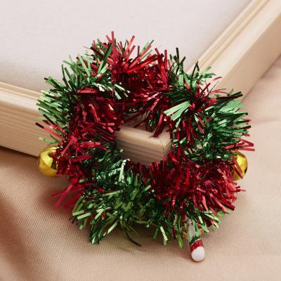 China CLASSIC Christmas Jingle Bell Bracelets Jewelry Jachon Tinsel Ribbon Christmas Bracelet Christmas Tree Ornaments for sale