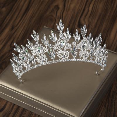 China Fashion Handmade Jachon Crystal Princess Bridal Tiara Wedding Headband Bridal Tiaras Hair Crown for sale