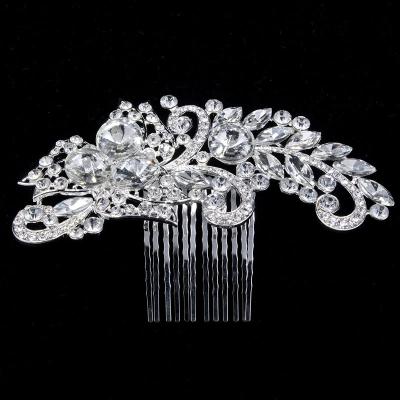 China Fashion Jachon Bride Jewelry Alloy Wedding Dress Diamond Hair Comb Handmade Combs Crystal Hair Combs for sale