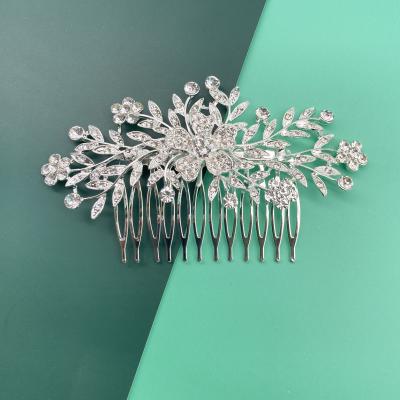 China New Style Jachon Fashion Jewelry Rhinestone Flower Crystal Hair Combs Wedding Hair Comb Bridal Accessories for sale