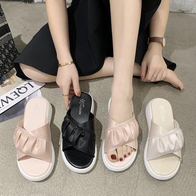 China 2021 New Arrival Fashion Ladies Summer Outdoor Breathable Sandals Flip Flops To Bow Cheap Women Slippers for sale