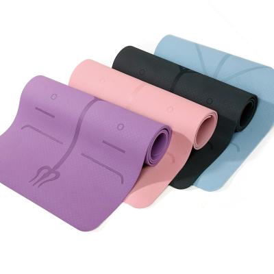 China Non-slip tape yoga mat 6mm thickness environmental protection exercise yoga tasteless non-slip mat with bag for sale