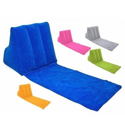 China Inflatable Inflatable PVC Flocking Velvet Wedge Pillow for sale