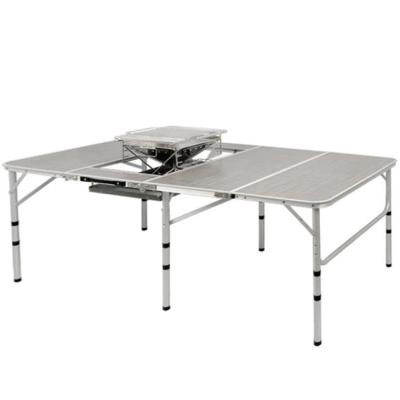 China Korean BBQ Outdoor Grill Table Outdoor Folding Picnic Table for sale