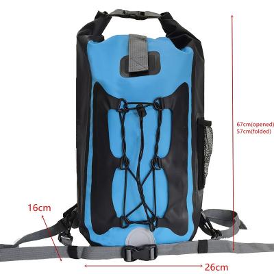 China Polyester / PVC Wasserdichte Trockenbeutel Rucksack für Aktivitäten zu verkaufen