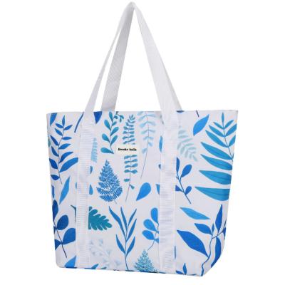 China Brooke Kalla Summer Beach Tote Bags Polyester Met Zipper Sluiting Te koop