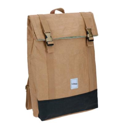 China Waschbarer Kraftpapier Rucksack wasserdicht Recyclingpapier Rucksack zu verkaufen