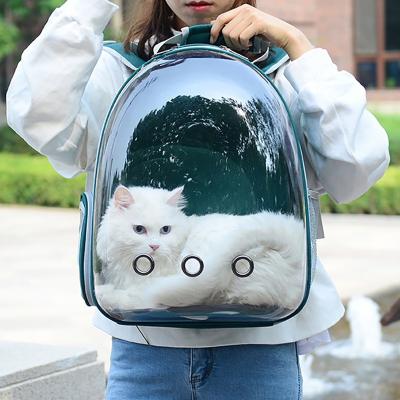 China Dog Carriers Backpack Dog and Cat Backpack Travel Space Capsule Pet Carrier Bag Breathable Small Dog Carrier Cage for sale