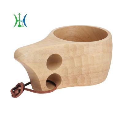 China Nordic Creative Rubber Viable Lanyard Marathon Cup Handle Coffee Wooden Water Practical Cup for sale