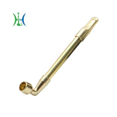 China Vintage Retro Brass-Plated Metal Pipe Can Be Stretched Tobacco Pipe Pipe Old-fashioned Dry Pot Brass Tobacco Pot Cut Tobacco Cigarettes for sale