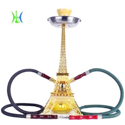 China Custom Wholesale Modern Travel Metal Hookah Qicha Hookah Hookah Set Aluminum Alloy French Glass Material for sale