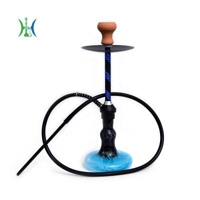 China Glass+alloy Size: 57CM Shisha Base Glass Hookah Set Complete With Ceramic Hose Narguile For Bar, KTV, Bowl Alloy Stem Silicone Part for sale