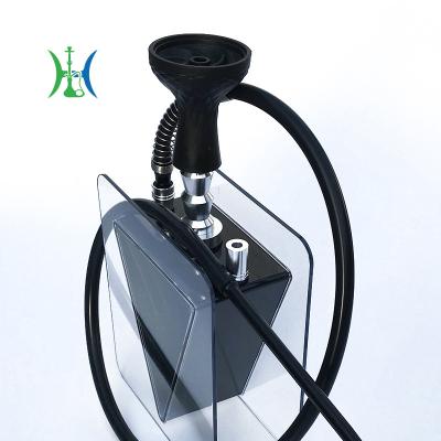 China Acrylic Arabian Finish Hookah , Acrylic Inverted Triangle Hookah Set Plastic Pot for sale