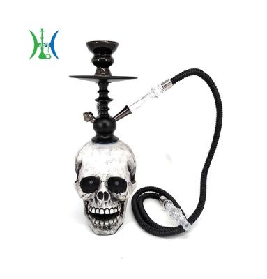 China Resin Hookah Arabian Skull Led Lamp Bar Ktv Hookah Hookah Hose Holder Pipe Filler Set Tobacco Pipe Large for sale