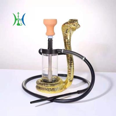 China Resin Hookah Set Arabic Gold Type Cobra Resin Acrylic Snake Full Set Of Hookah Hose Silicone Tool Hookah Smoking Bowl for sale