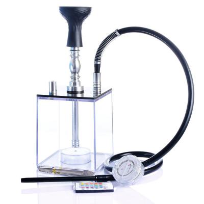 China High Quality Acrylic+Alloy LED Acrylic Hookah Set for sale