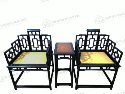 China CE Brown Seven Screens Ebony Chair Original Wood Antique Armchair for sale