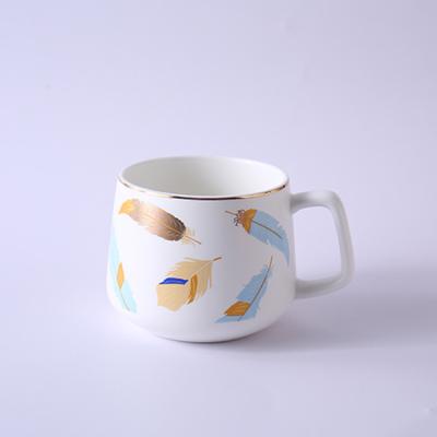 China Viable Manufacturer Custom Customized Feather Series Coffee Mug Hot-Wholesale Gift for sale