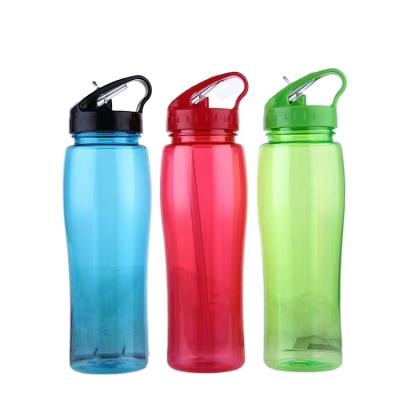 China Sustainable Classic 650ml Portable Transparent Sports Drinking Water Bottle With Handle Back To School Bicycle Travel Gym Outdoor for sale