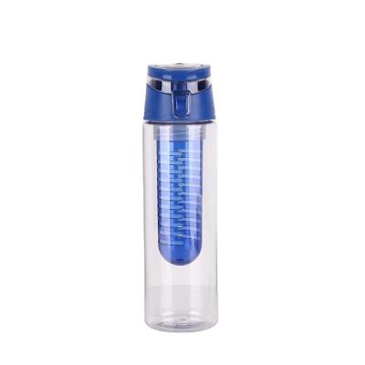 China Korea Style Unbreakable Viable BPA Free Leakproof Clear Water Bottle With Infuser For Tea Fruit 700ml Custom Logo Color for sale