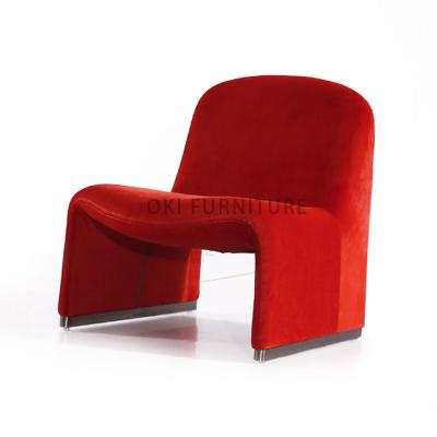 China (Others) Luxury Single Adjustable Sofa Chair Fashion Leisure Room Lounge Chairs Modern Simple Light Teddy Velvet Fabric Sofa Living for sale