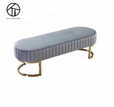 China Creative Living Room Sofa Long Bench (Other) Simple Luxury Home Bedroom Furniture Stool Change Shoe Fashion Wholesale Modern Adjustable Metal for sale