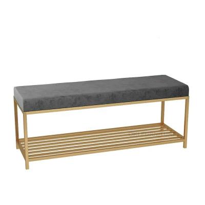 중국 Rectangular luxury hotel changing stand fabric velvet (the other) household adjustable modern luxury Nordic shoe bench 판매용