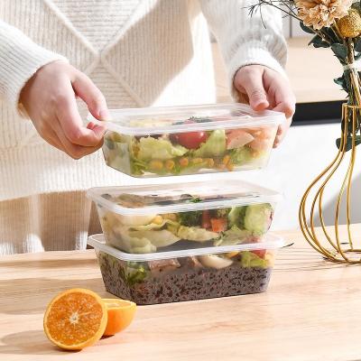 China Reusable Convenient transparent environmental protection disposable lunch box wholesale stackable lunch box for sale