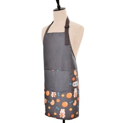 China SANITARY Comfortable Oil and Water Resistant Orange Bunny Printed Hot Customizable Kitchen Baking Apron for sale