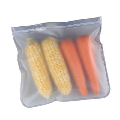 China Steamable BPA-free PEVA snack bags that are leak-proof and reusable Gallon freezer food storage bags for fruit sandwiches for sale