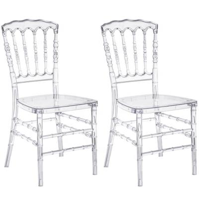 China Contemporary Stackable Plastic Wholesale Crystal Acrylic Clear Resin Wedding Chair for sale