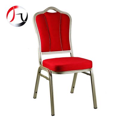 China Durable And Comfortable Wholesale Iron Aluminum Used Stackable Hotel Banquet Chair Hospitality Chair for sale