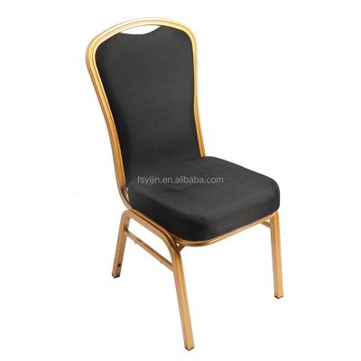 China Flexible Luxury Commercial Furniture Fabric Padded Banquet Chair Stackable Dining Cable Back Chair for sale