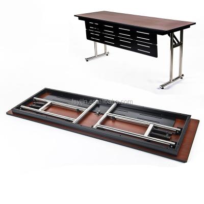 China Stainless Steel Plywood Folding Hotel Training Meeting Foldable Conference Table for sale