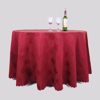 China Oilproof Customized Restaurant Hotel Tablecloth Round Table Cover for sale