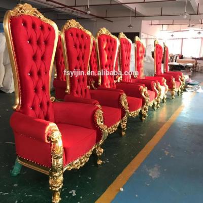 China Contemporary High Back White Queen Wedding Event Throne Chairs for sale