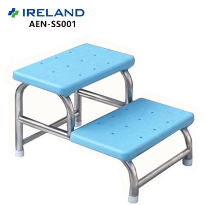 China AEN-SS001Hospital Modern Stainless Steel Foot Two Step Stool for sale