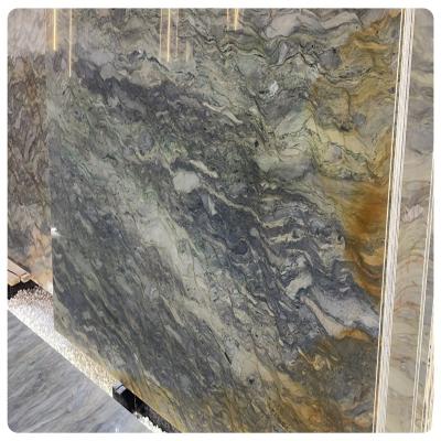 China Flooring Decoration Luxury Green Silk Natural Stone Material for sale