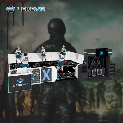 China LEKE VR Arena 9D VR Game Machine Platform Virtual Reality Simulator Shooting Game Multiplayer Walking Machine for sale