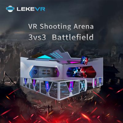 China LEKE VR Mall Amusement Ride 9D Virtual Reality Zombie Simulator Arcade Machine VR Shooting Arena Multiplayer for sale