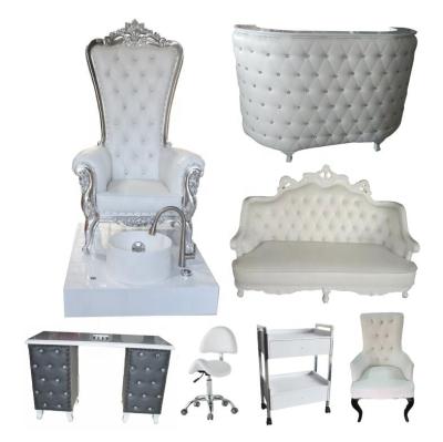 China Manicure Pedicure Set Foshan Large Factory Modern White Luxury Professional Manicure Pedicure Spa Chair Set For Beauty Salon for sale