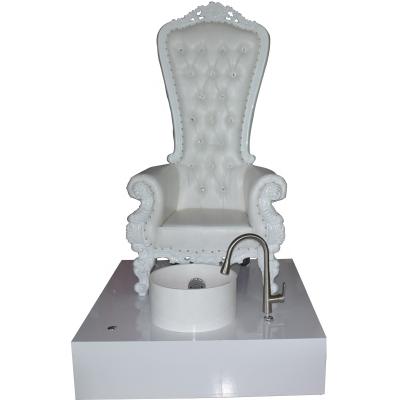 China Big Factory Luxury Throne Kids Foot Spa White Solid Wood Pedicure Spa Chair Pedicure Spa Chair For Sale for sale